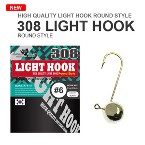 캣츠크로우 308 라이트 훅(라운드스타일)LIGHT HOOK/지그헤드/루어훅,돈키호테피싱